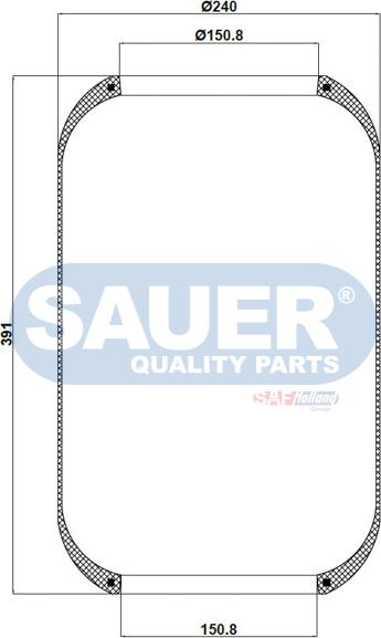 SAUER S2290661000 - Кожух пневматичної ресори autozip.com.ua