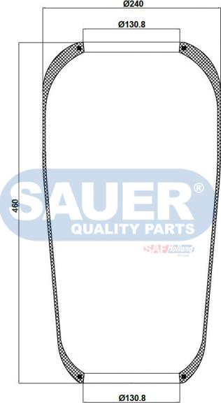 SAUER S2290720000 - Кожух пневматичної ресори autozip.com.ua