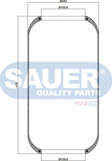 SAUER S2291888000 - Кожух пневматичної ресори autozip.com.ua