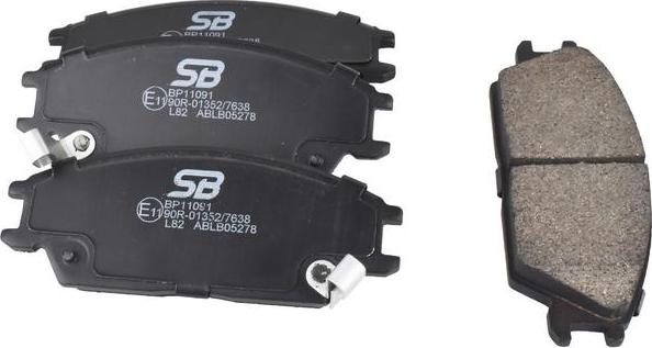 SB BP11091 - Гальмівні колодки, дискові гальма autozip.com.ua