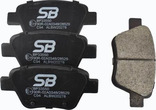 SB BP33550 - Гальмівні колодки, дискові гальма autozip.com.ua