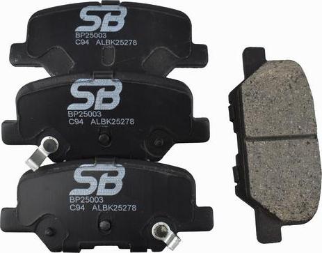 SB BP25003 - Гальмівні колодки, дискові гальма autozip.com.ua