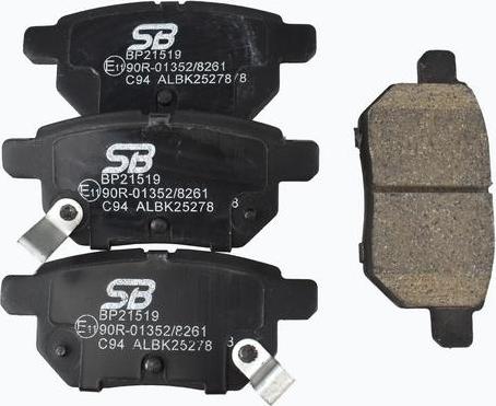 SB BP21519 - Гальмівні колодки, дискові гальма autozip.com.ua