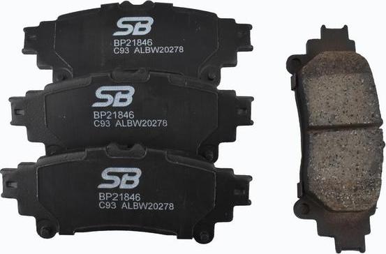 SB BP21846 - Гальмівні колодки, дискові гальма autozip.com.ua