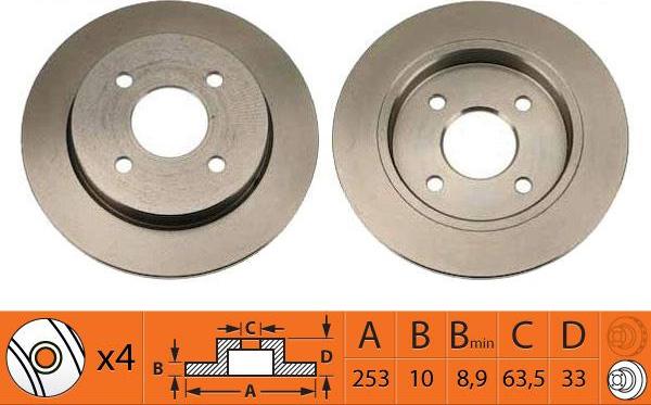 SB BR51103 - Гальмівний диск autozip.com.ua