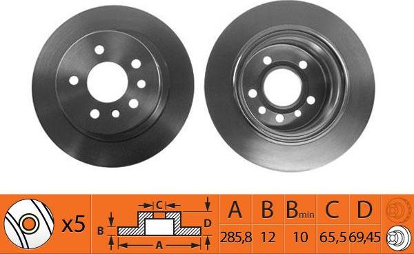 SB BR34106 - Гальмівний диск autozip.com.ua