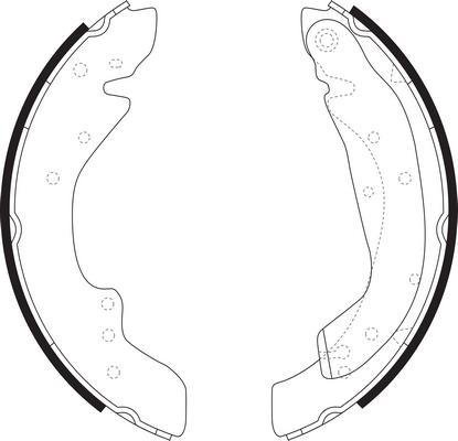 SB BS43588 - Комплект гальм, барабанний механізм autozip.com.ua