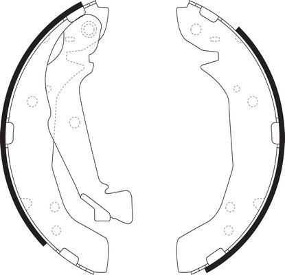 SB BS13612 - Комплект гальм, барабанний механізм autozip.com.ua