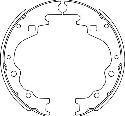 SB BS25349 - Комплект гальм, барабанний механізм autozip.com.ua