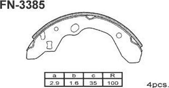 SB BS25385 - Комплект гальм, барабанний механізм autozip.com.ua