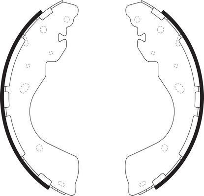 SB BS22637 - Комплект гальм, барабанний механізм autozip.com.ua