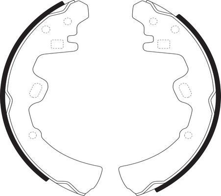 SB BS22156 - Комплект гальм, барабанний механізм autozip.com.ua
