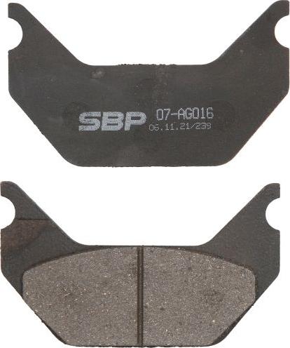 SBP 07-AG016 - Гальмівні колодки, дискові гальма autozip.com.ua