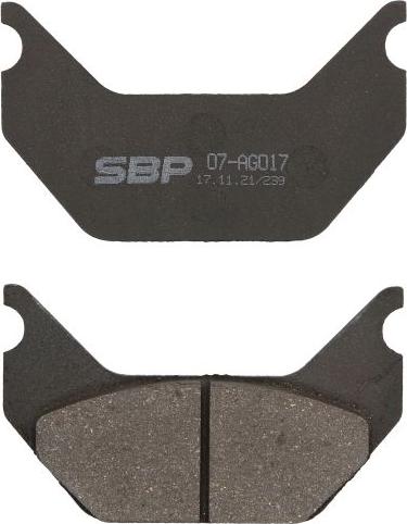 SBP 07-AG017 - Гальмівні колодки, дискові гальма autozip.com.ua