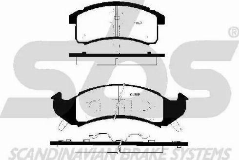 SBS 1501229213 - Гальмівні колодки, дискові гальма autozip.com.ua