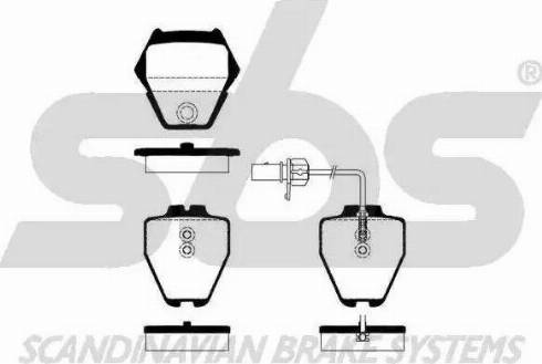 SBS 1501224784 - Гальмівні колодки, дискові гальма autozip.com.ua