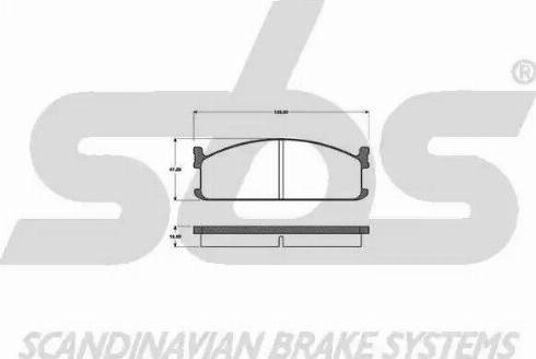 SBS 1501221403 - Гальмівні колодки, дискові гальма autozip.com.ua