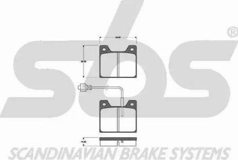 SBS 1501221808 - Гальмівні колодки, дискові гальма autozip.com.ua