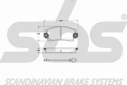 SBS 1501221817 - Гальмівні колодки, дискові гальма autozip.com.ua