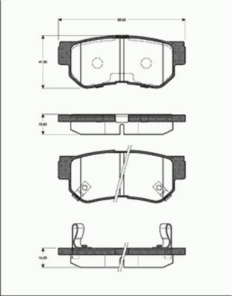 SBS 1501223415 - Гальмівні колодки, дискові гальма autozip.com.ua