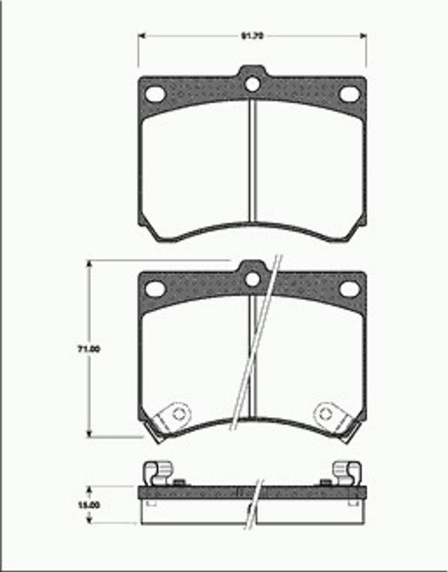 SBS 1501223221 - Гальмівні колодки, дискові гальма autozip.com.ua