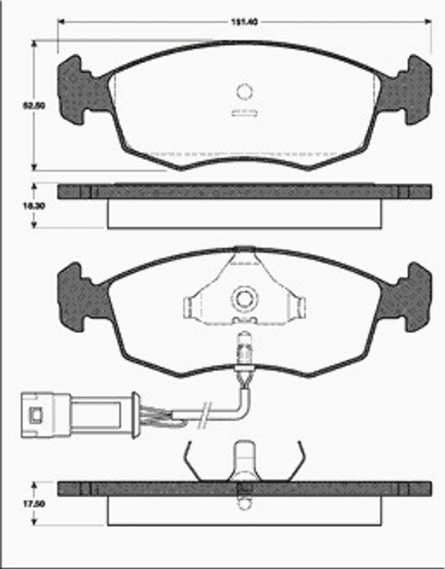 SBS 1501222513 - Гальмівні колодки, дискові гальма autozip.com.ua