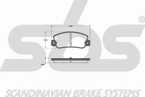 SBS 1501222329 - Гальмівні колодки, дискові гальма autozip.com.ua