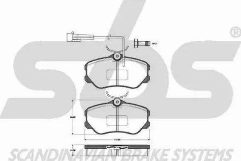 SBS 1501222328 - Гальмівні колодки, дискові гальма autozip.com.ua