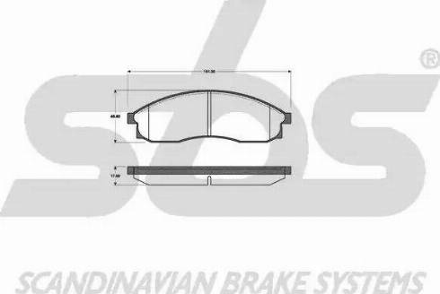 SBS 1501222250 - Гальмівні колодки, дискові гальма autozip.com.ua