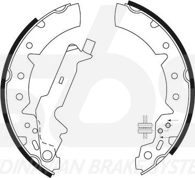 SBS 18492745654 - Комплект гальм, барабанний механізм autozip.com.ua