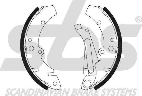 SBS 18492747293 - Комплект гальм, барабанний механізм autozip.com.ua