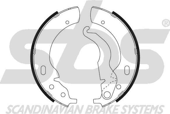 SBS 18492715271 - Комплект гальм, барабанний механізм autozip.com.ua