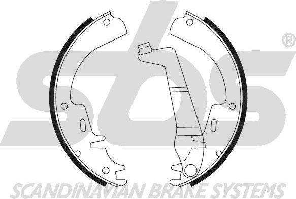 SBS 18492736225 - Комплект гальм, барабанний механізм autozip.com.ua