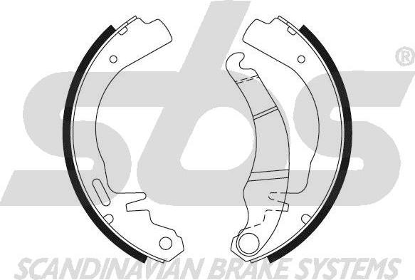 SBS 18492736223 - Комплект гальм, барабанний механізм autozip.com.ua