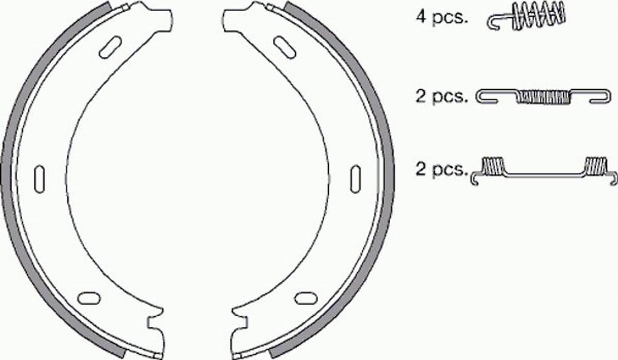 SBS 18512733659 - Комплект гальм, ручник, парковка autozip.com.ua