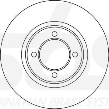 SBS 1815204518 - Гальмівний диск autozip.com.ua