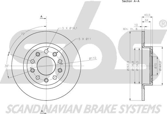 SBS 1815.201035 - Гальмівний диск autozip.com.ua