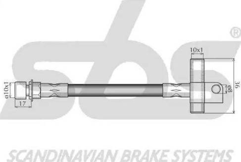 SBS 1330852584 - Гальмівний шланг autozip.com.ua