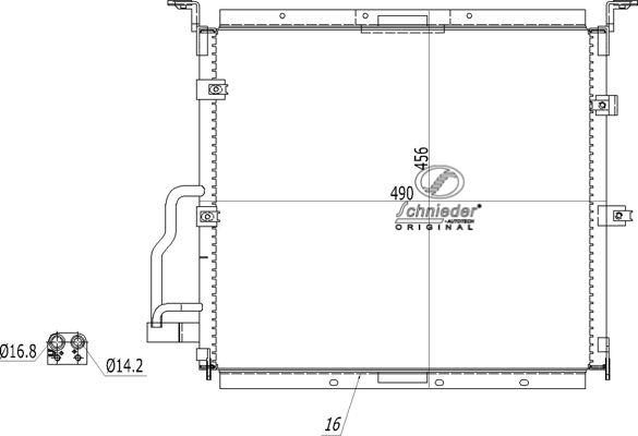 SCHNIEDER AUTOTECH BMS85.00070 - Конденсатор, кондиціонер autozip.com.ua