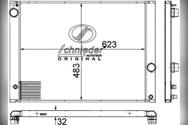 SCHNIEDER AUTOTECH BMS33.00025 - Радіатор, охолодження двигуна autozip.com.ua