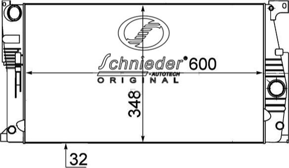 SCHNIEDER AUTOTECH BMS33.00234 - Радіатор, охолодження двигуна autozip.com.ua