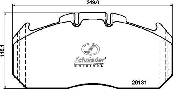 SCHNIEDER AUTOTECH MNT31.00014 - Гальмівні колодки, дискові гальма autozip.com.ua