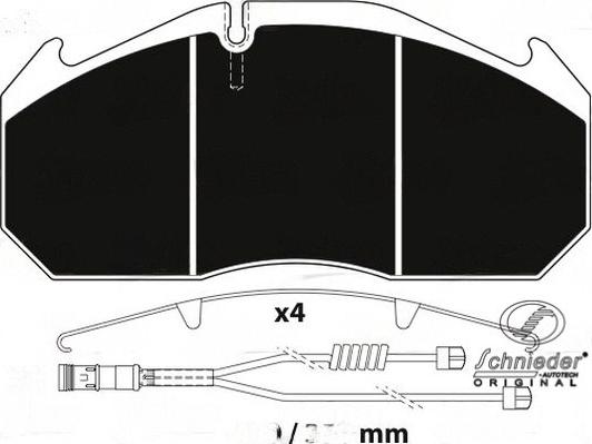 SCHNIEDER AUTOTECH MNT31.00012 - Гальмівні колодки, дискові гальма autozip.com.ua