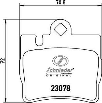 SCHNIEDER AUTOTECH SBP008-711 - Гальмівні колодки, дискові гальма autozip.com.ua