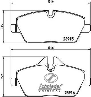 SCHNIEDER AUTOTECH SBP011-261 - Гальмівні колодки, дискові гальма autozip.com.ua