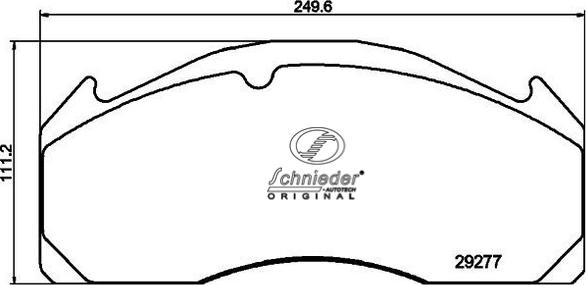 SCHNIEDER AUTOTECH VLT31.00005 - Гальмівні колодки, дискові гальма autozip.com.ua