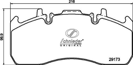 SCHNIEDER AUTOTECH VLT31.00007 - Гальмівні колодки, дискові гальма autozip.com.ua