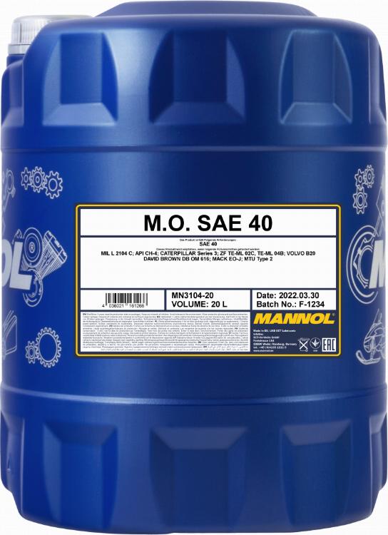 SCT-MANNOL M.O. SAE 40 - Моторна олива autozip.com.ua