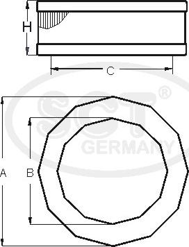 SCT-MANNOL SB 3006 - Повітряний фільтр autozip.com.ua