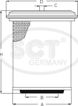 SCT-MANNOL SB 3231 - Повітряний фільтр autozip.com.ua